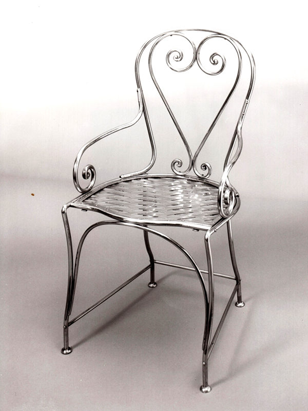 sedia sedile intrecciato in ferro cod103